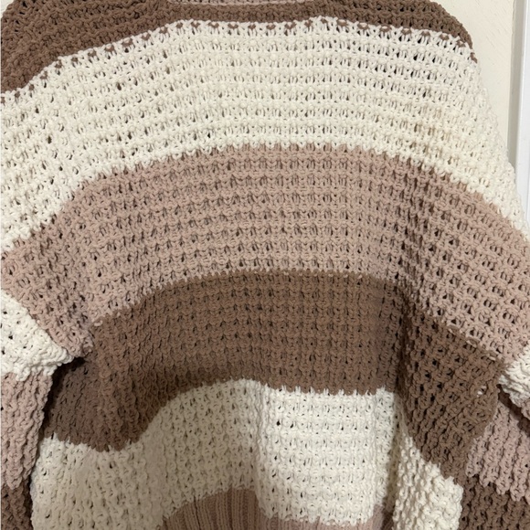 Altar'd State Beige and Brown Striped Cardigan - Picture 6 of 6